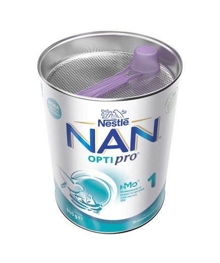 Nestlé NAN OPTIPRO 1 HM-O, От раждането, Обогатено мляко за кърмачета на прах, кутия, 800 гр