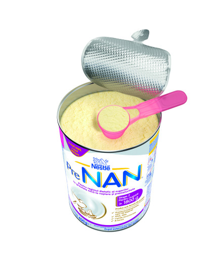 Nestlé® PreNAN® Етап 2, за новородени над 1 800g, Диетична хранна за специални медицински цели,400g , метална кутия