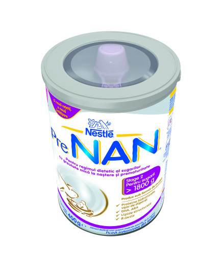 Nestlé® PreNAN® Етап 2, за новородени над 1 800g, Диетична хранна за специални медицински цели,400g , метална кутия