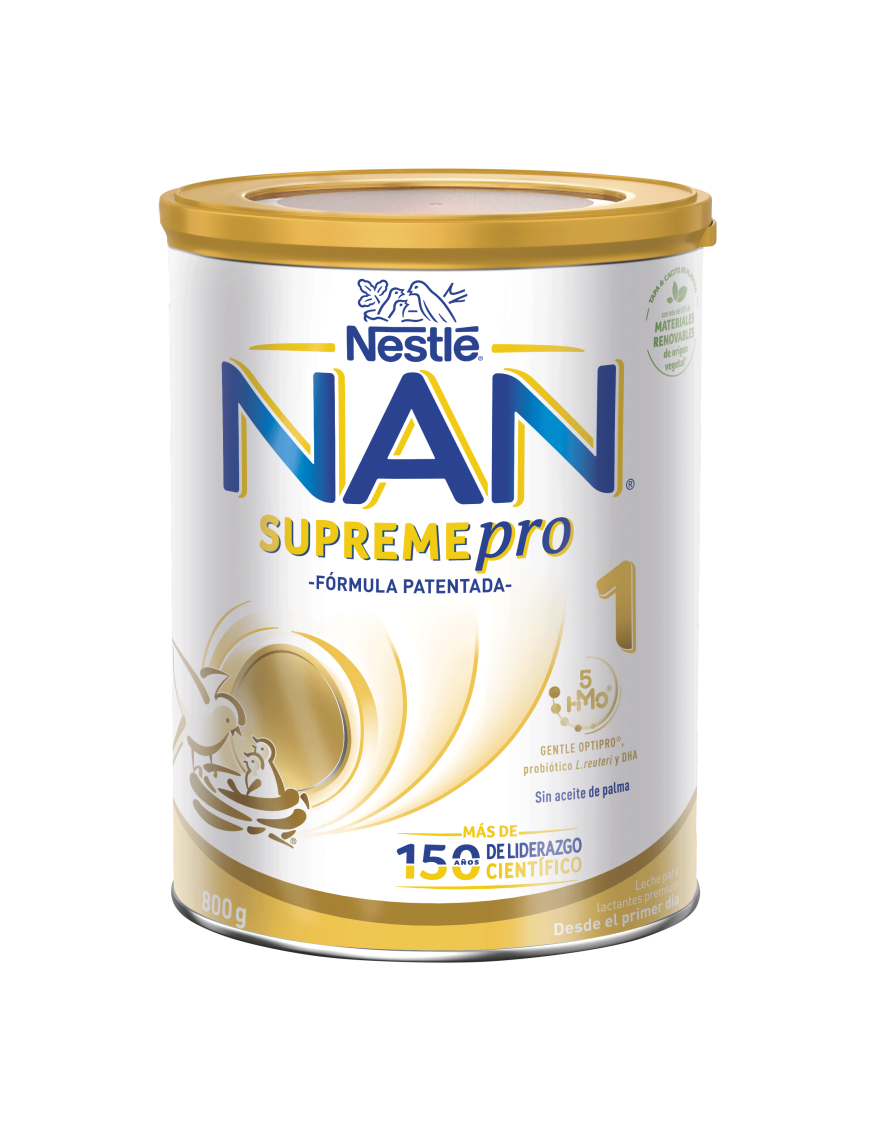 Nestlé® NAN® SUPREMEpro 1 от момента на раждането, Висококачествено обогатено мляко на прах за кърмачета, 800g, метална кутия