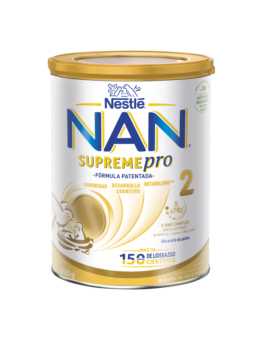 Nestlé® NAN® SUPREMEpro 2,  след 6-ия месец, Висококачествено обогатено  преходно мляко на прах, 800g, метална кутия