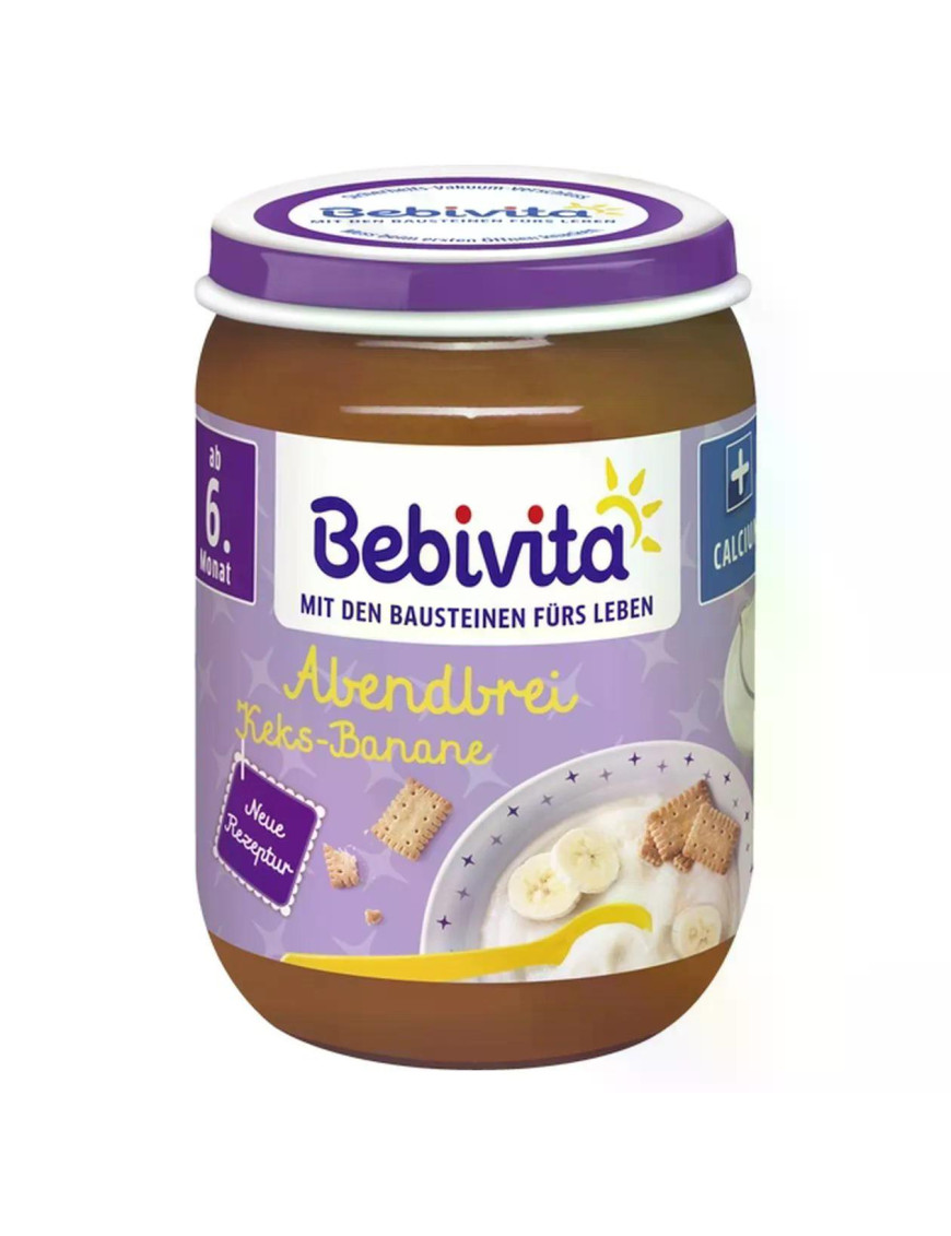 BEBIVITA Млечна каша, Бисквита и банан 14600, храна за бебе, 190гр.