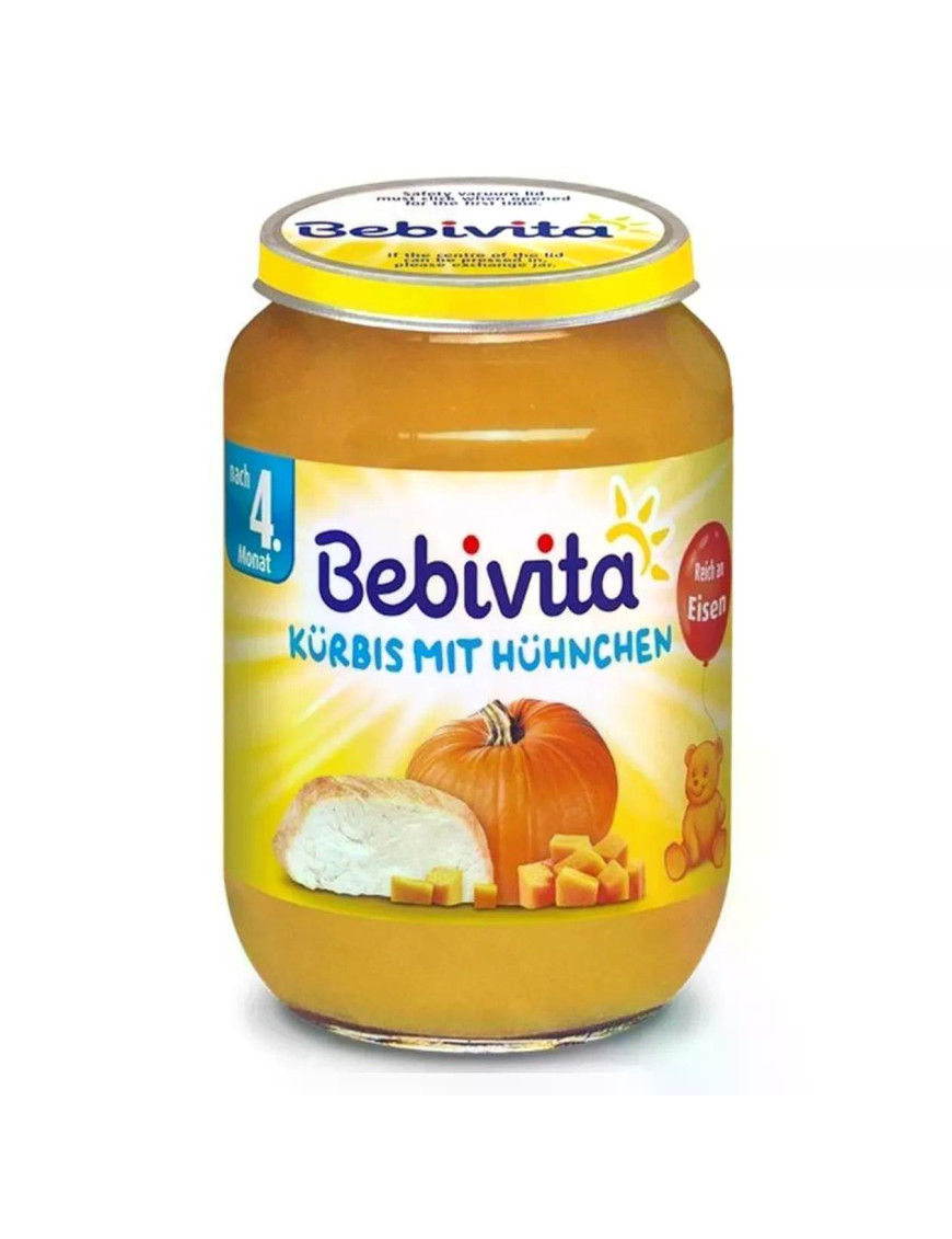 BEBIVITA 1732 Пюре Тиква, Пилешко И Ябълка, пюре, 190гр.