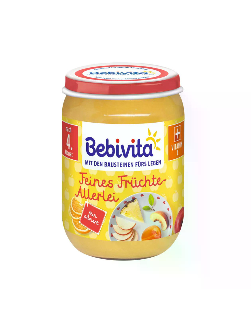 BEBIVITA Микс плодове 1004, пюре, 190гр.