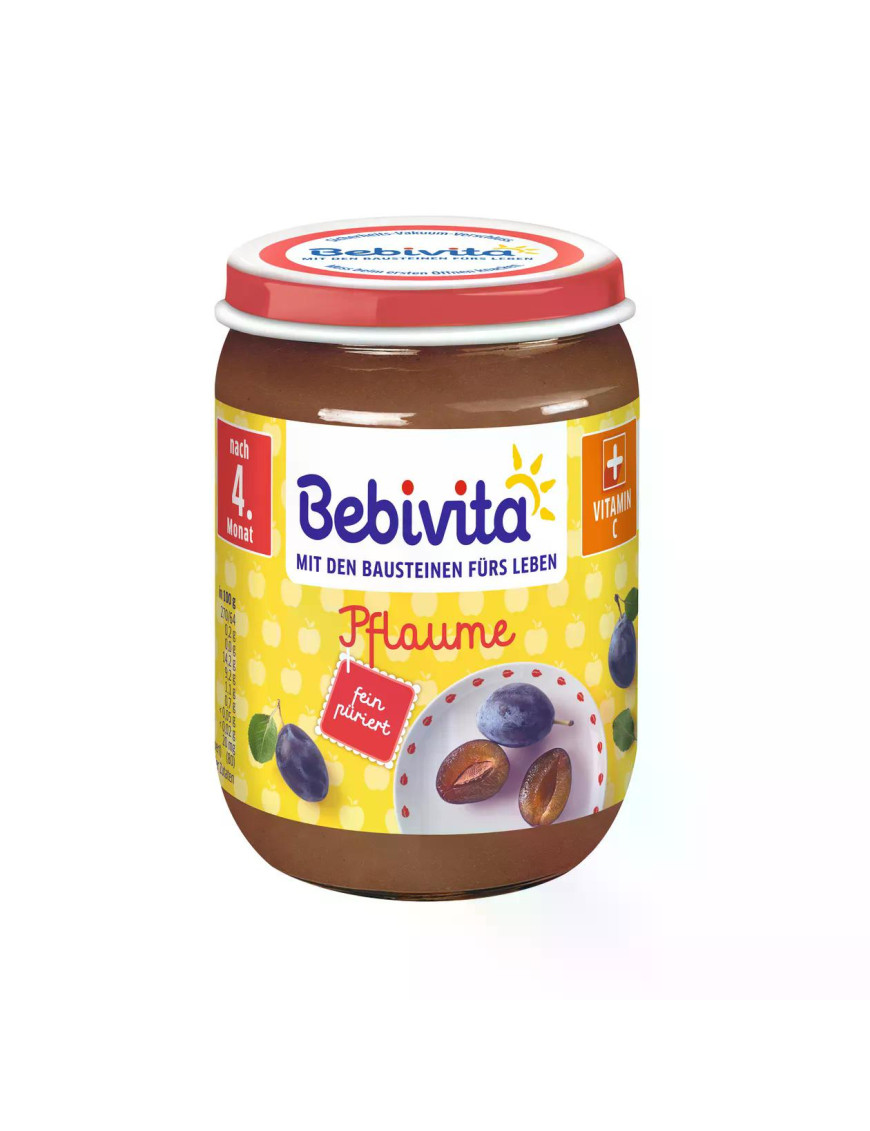 BEBIVITA Сливи 1690, пюре, 190гр.