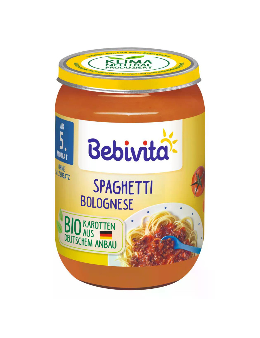 BEBIVITA Спагети болонезе, пюре, 190гр.