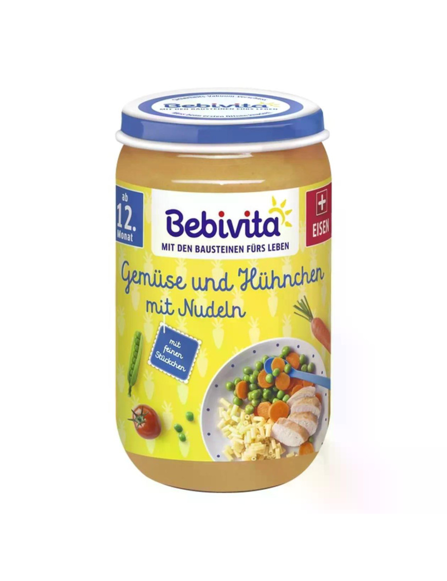 BEBIVITA Спагети пиле и зеленчуци 16207, пюре, 250гр.