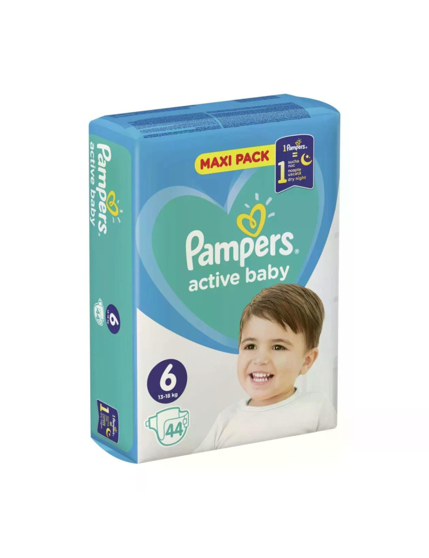 PAMPERS Active Baby XL VPP, пелени, S6, 44бр.