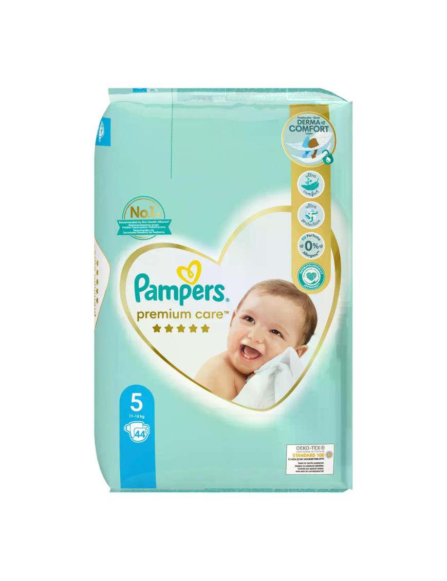 PAMPERS Premium Care Джуниър VP, пелени, S5, 44бр.