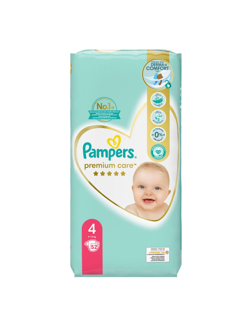 PAMPERS Premium Care Макси VP, пелени, S4, 52бр.