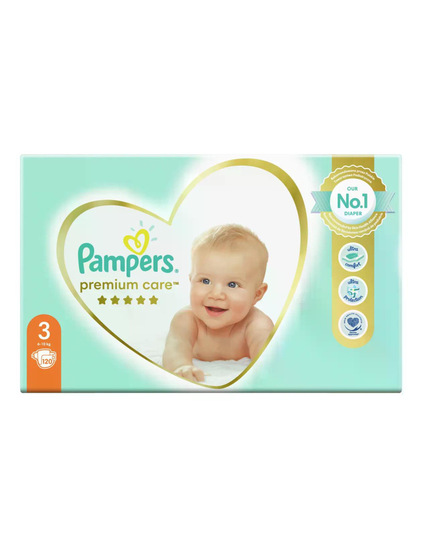 PAMPERS Premium Care Миди MB, пелени, S3, 120бр.