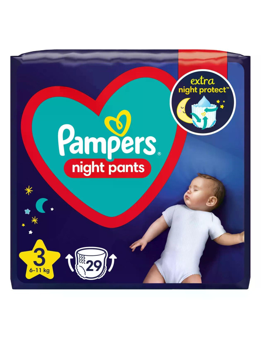 PAMPERS Night VP, гащички, S3, 29бр.