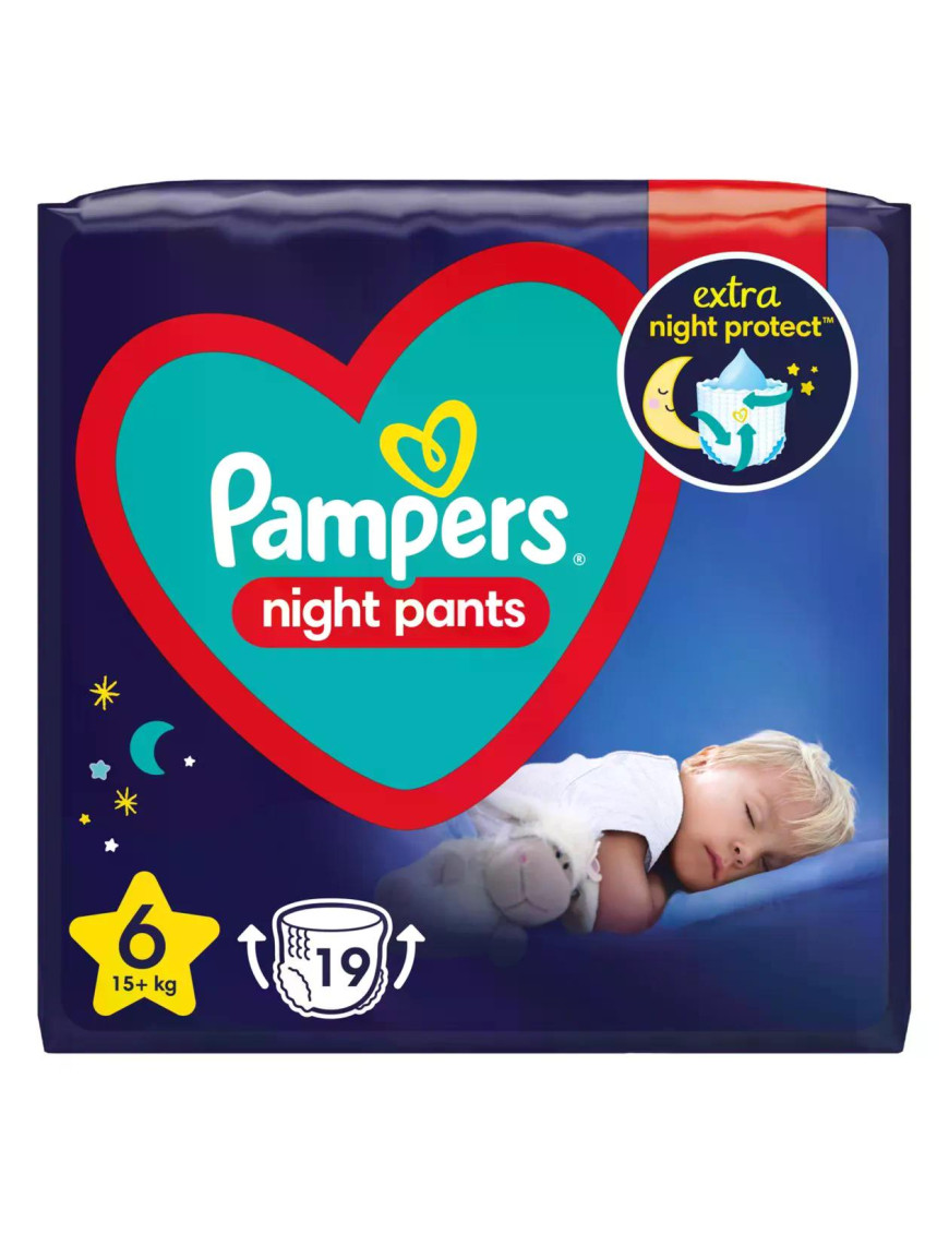 PAMPERS Night VP, гащички, S6, 19бр.