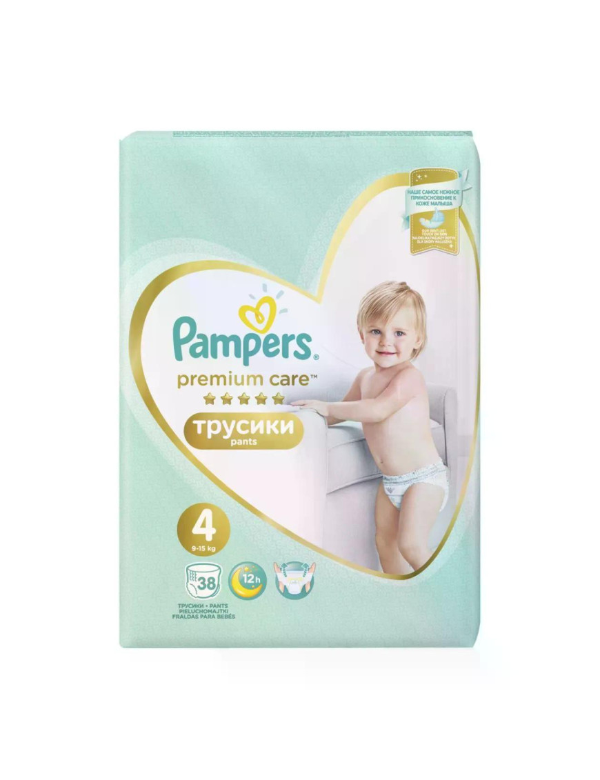 PAMPERS Premium Care, гащички, S4, 38бр.