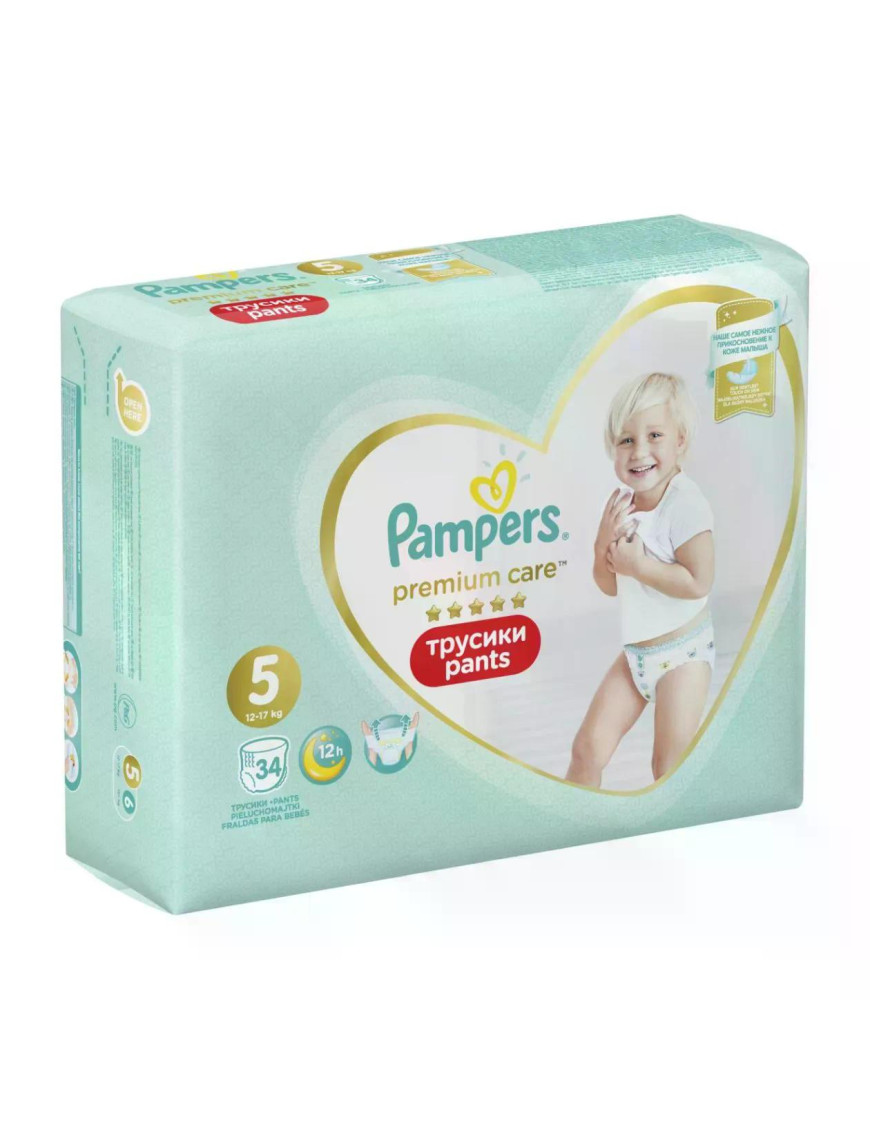 PAMPERS Premium Care, гащички, S5, 34бр.