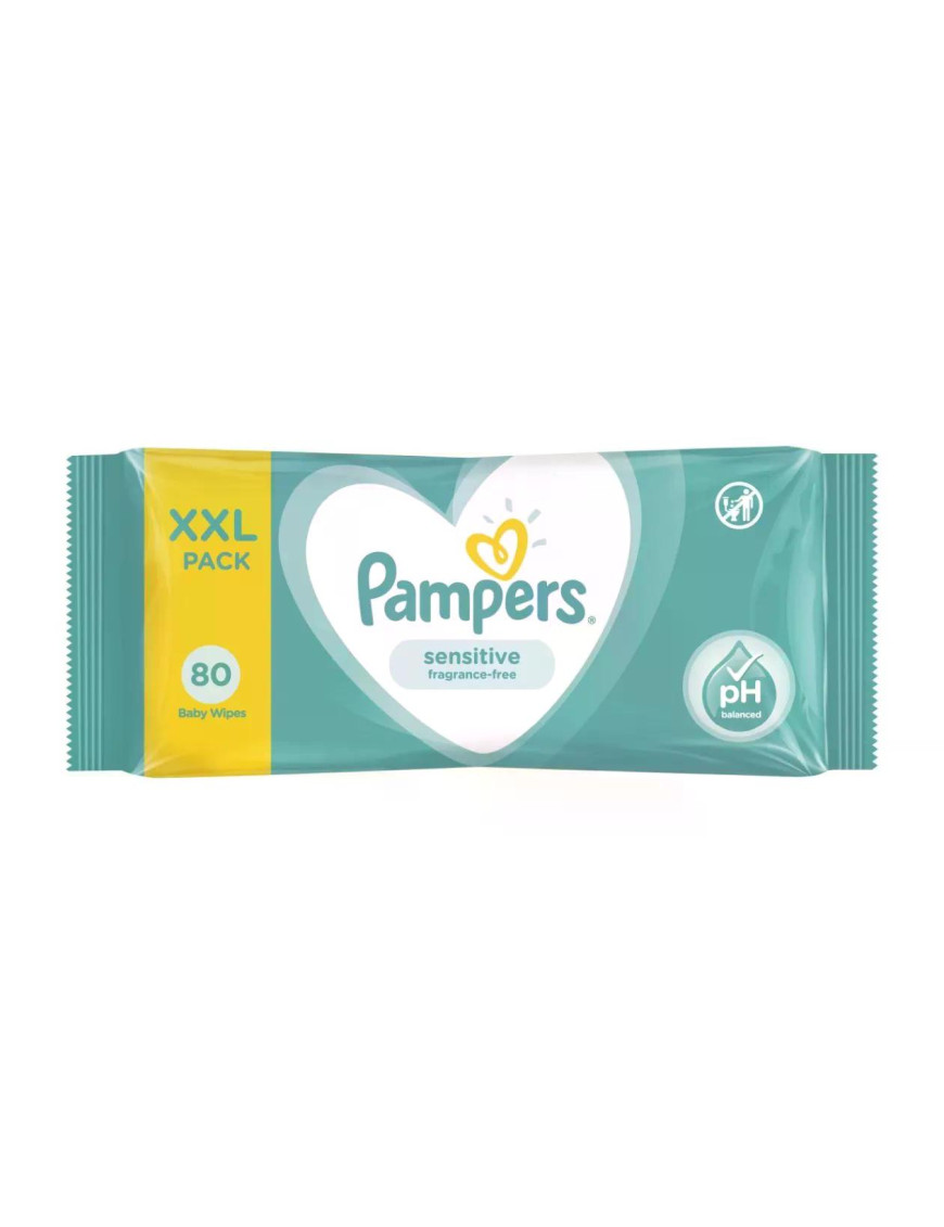 PAMPERS Sensitive, мокри кърпички, 80бр.