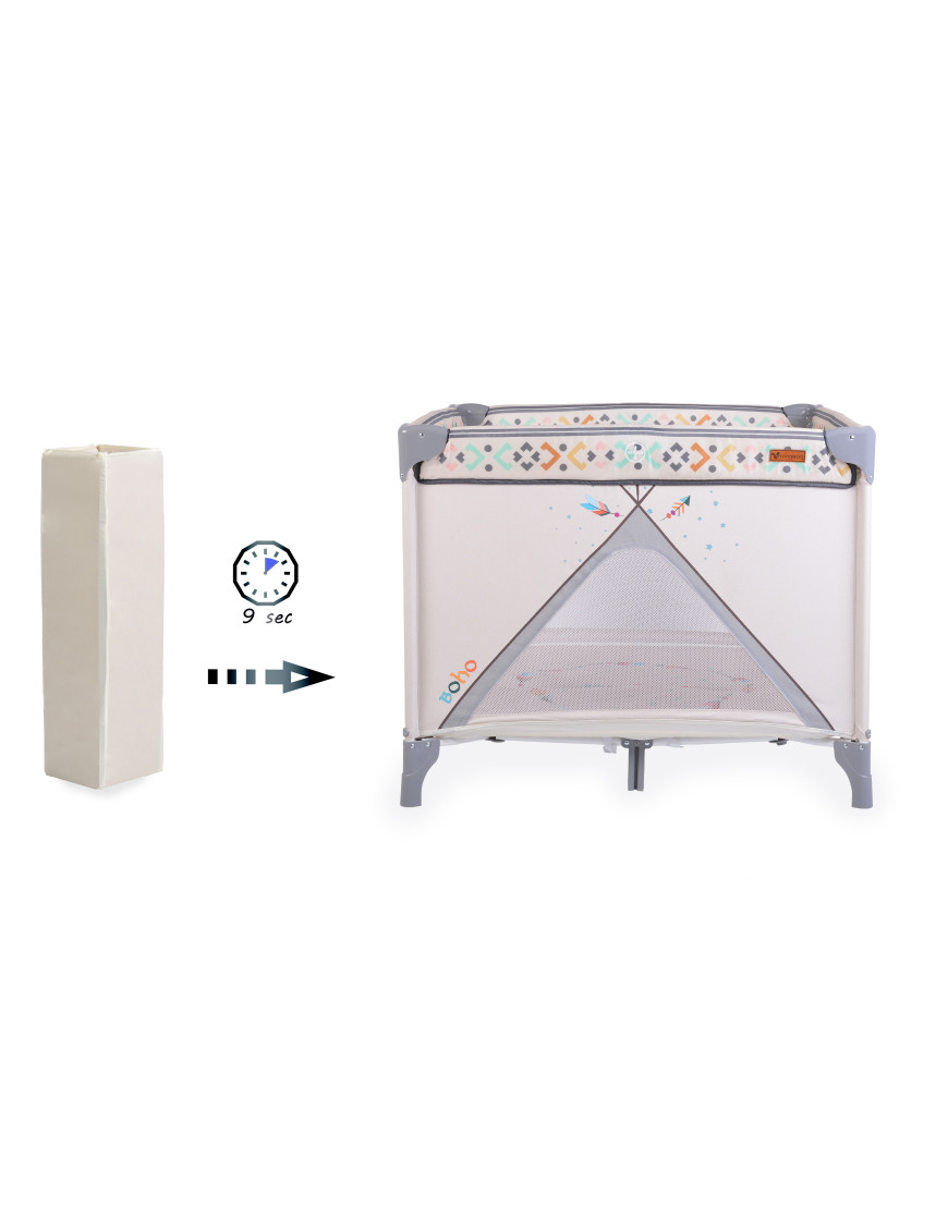 Детска кошара за игра Boho бежов