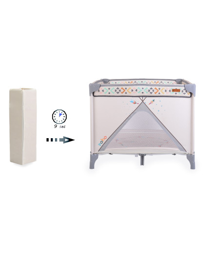 Детска кошара за игра Boho бежов