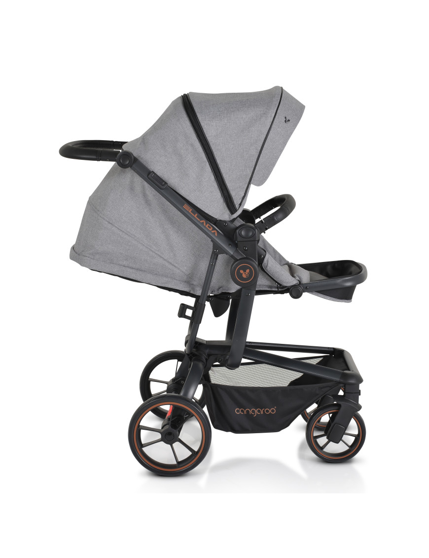 Комбинирана детска количка Ellada 2в1 сив