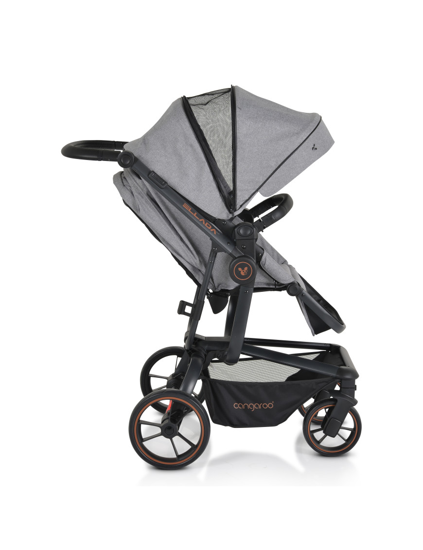 Комбинирана детска количка Ellada 2в1 сив