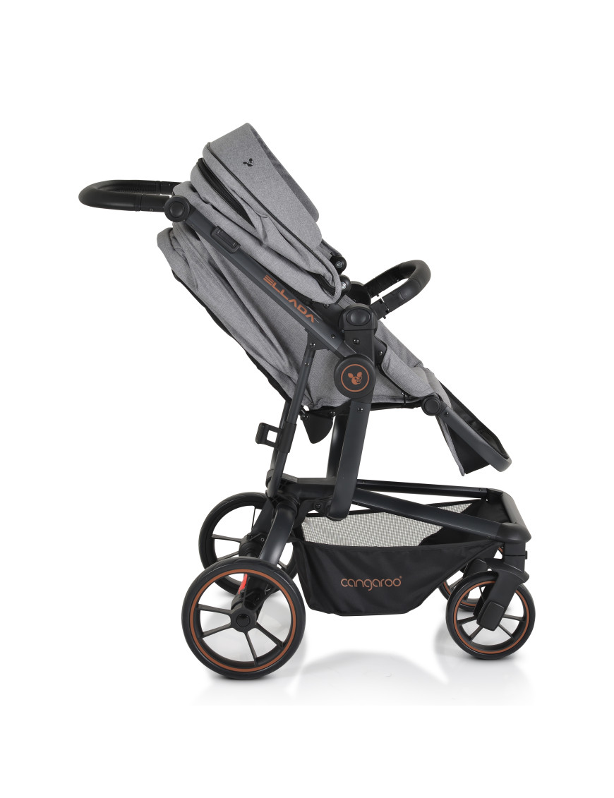 Комбинирана детска количка Ellada 2в1 сив