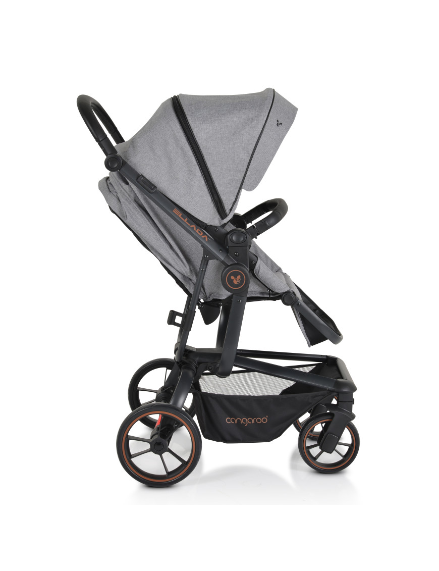 Комбинирана детска количка Ellada 2в1 сив