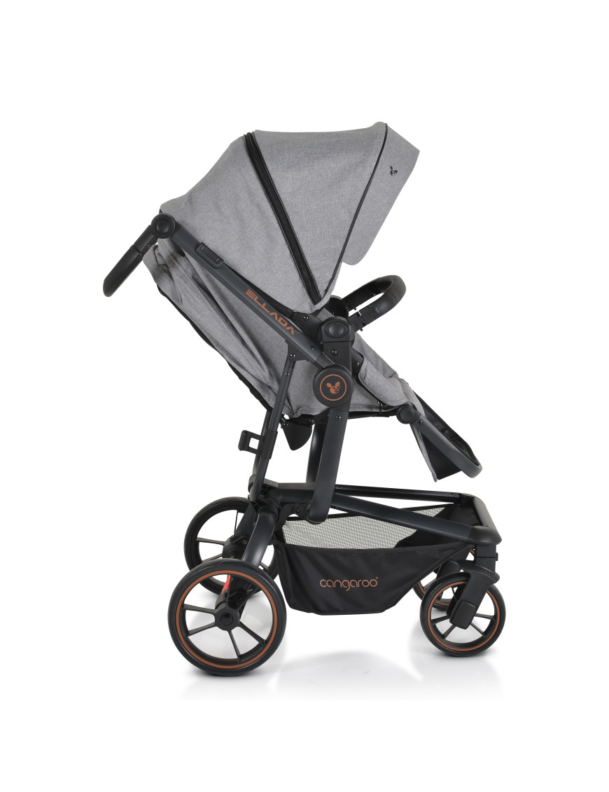 Комбинирана детска количка Ellada 2в1 сив