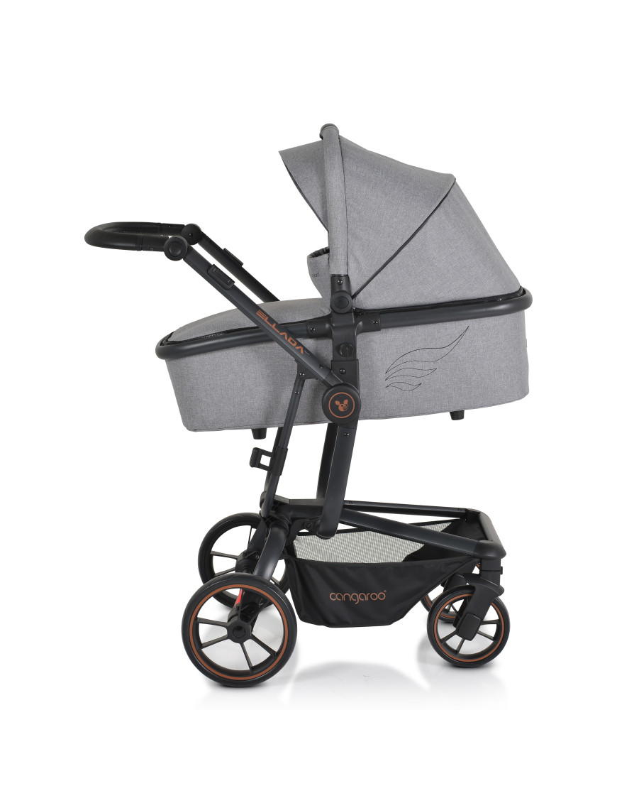 Комбинирана детска количка Ellada 2в1 сив