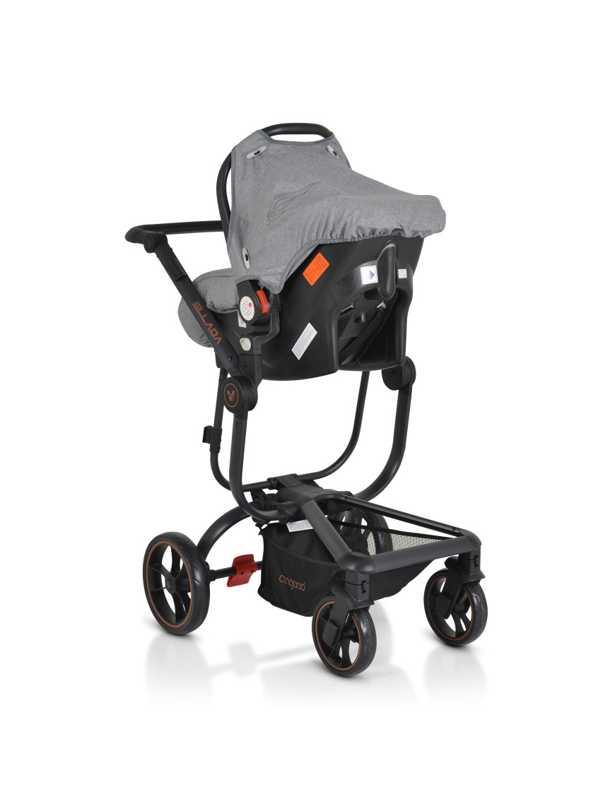 Комбинирана детска количка Ellada 2в1 сив