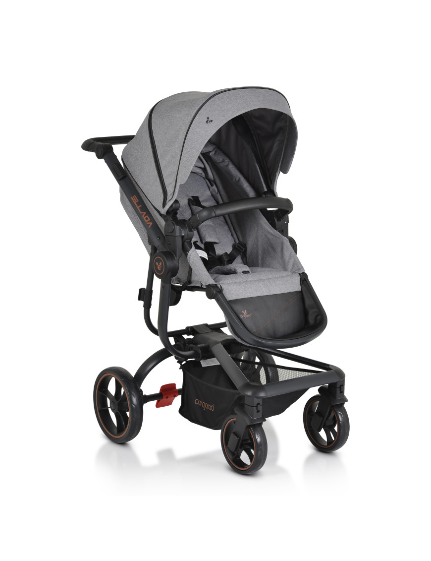 Комбинирана детска количка Ellada 2в1 сив