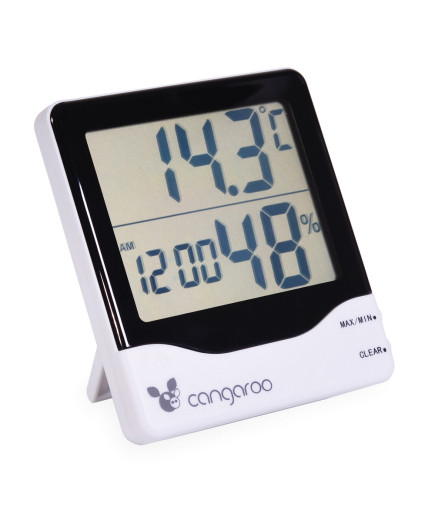 Термометър с дигитален часовник и хигрометър TL8020