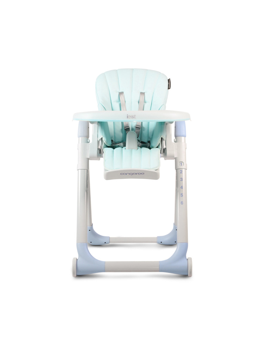 Детски стол за хранене I Eat светло син