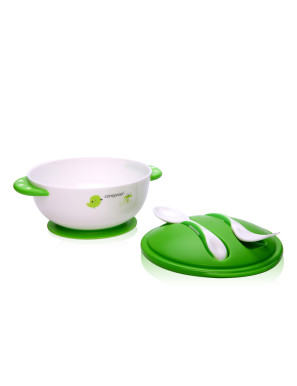 Купа за храна с лъжица и вилица F1301 зелен 2