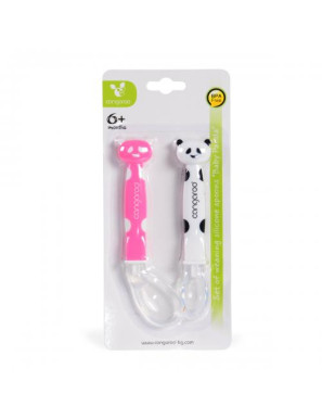 Силиконови лъжици Baby Panda F1607 розов