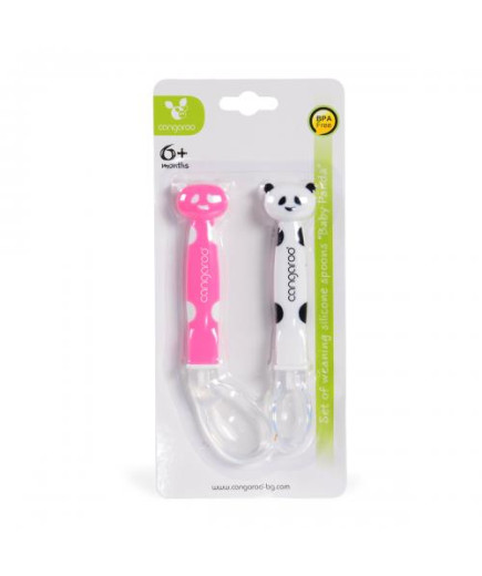 Силиконови лъжици Baby Panda F1607 розов