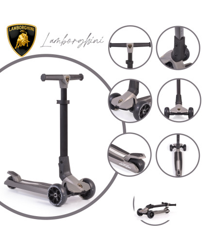 Тротинетка Lamborghini сив