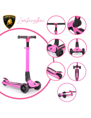 Тротинетка Lamborghini розов