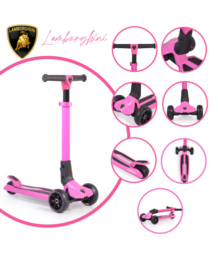 Тротинетка Lamborghini розов