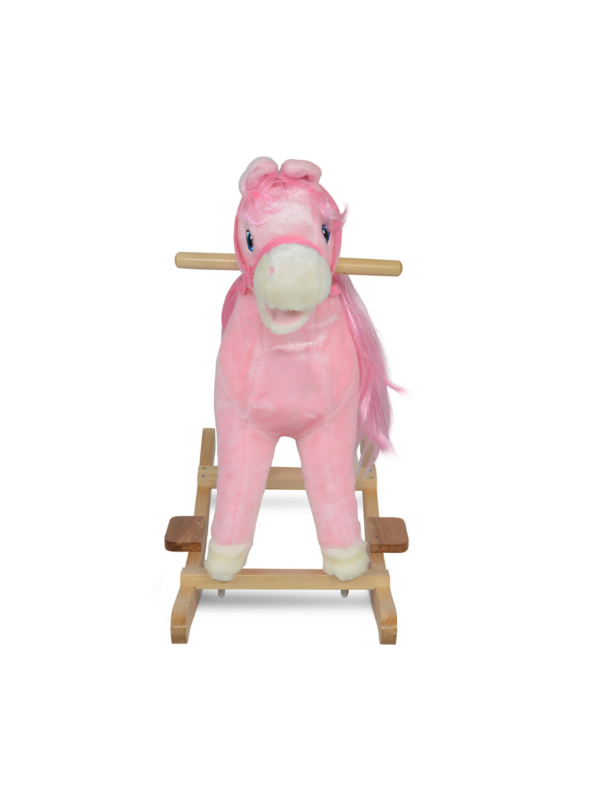 Люлка плюшена кон Rose розов