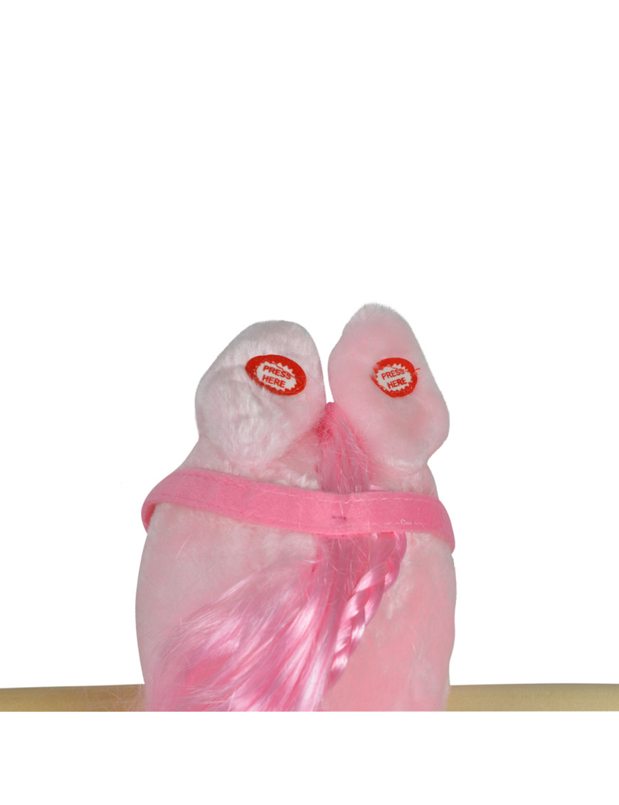 Люлка плюшена кон Rose розов