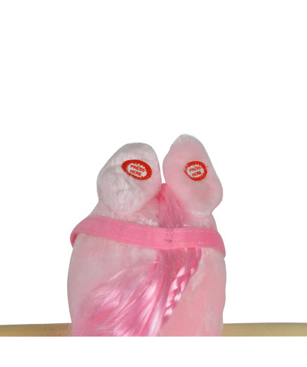 Люлка плюшена кон Rose розов