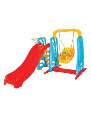 Пързалка с люлка Wavy 06141 червен