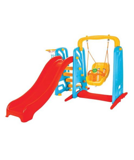 Пързалка с люлка Wavy 06141 червен