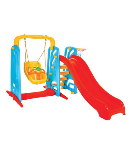 Пързалка с люлка Wavy 06141 червен