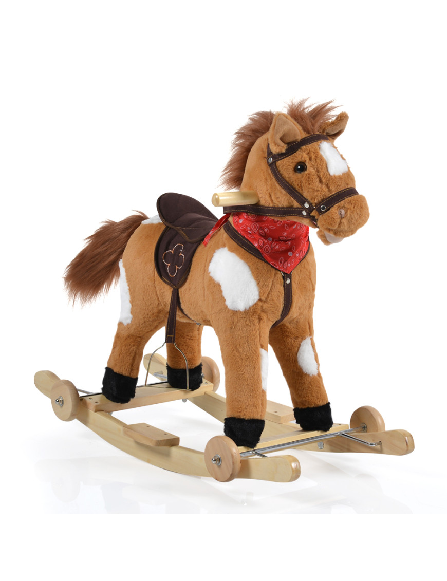 Люлка плюшена кон Thunder каки колелца