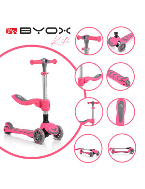 Тротинетка Kiki розов