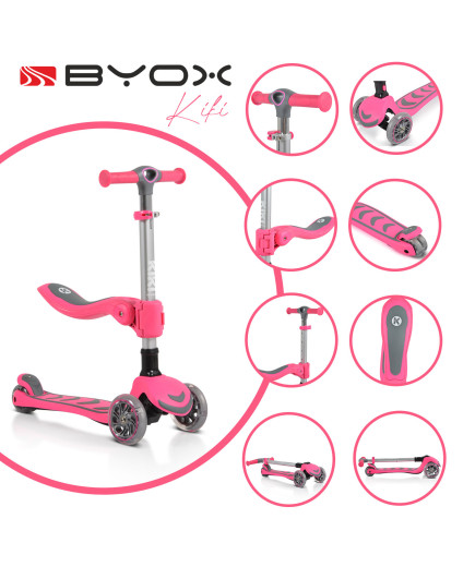 Тротинетка Kiki розов