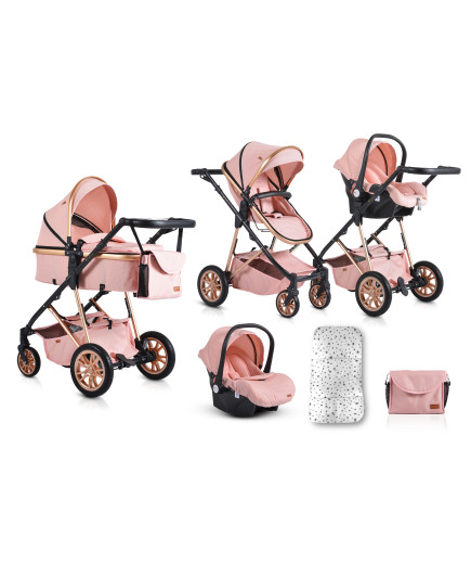 Комбинирана детска количка Midas розов