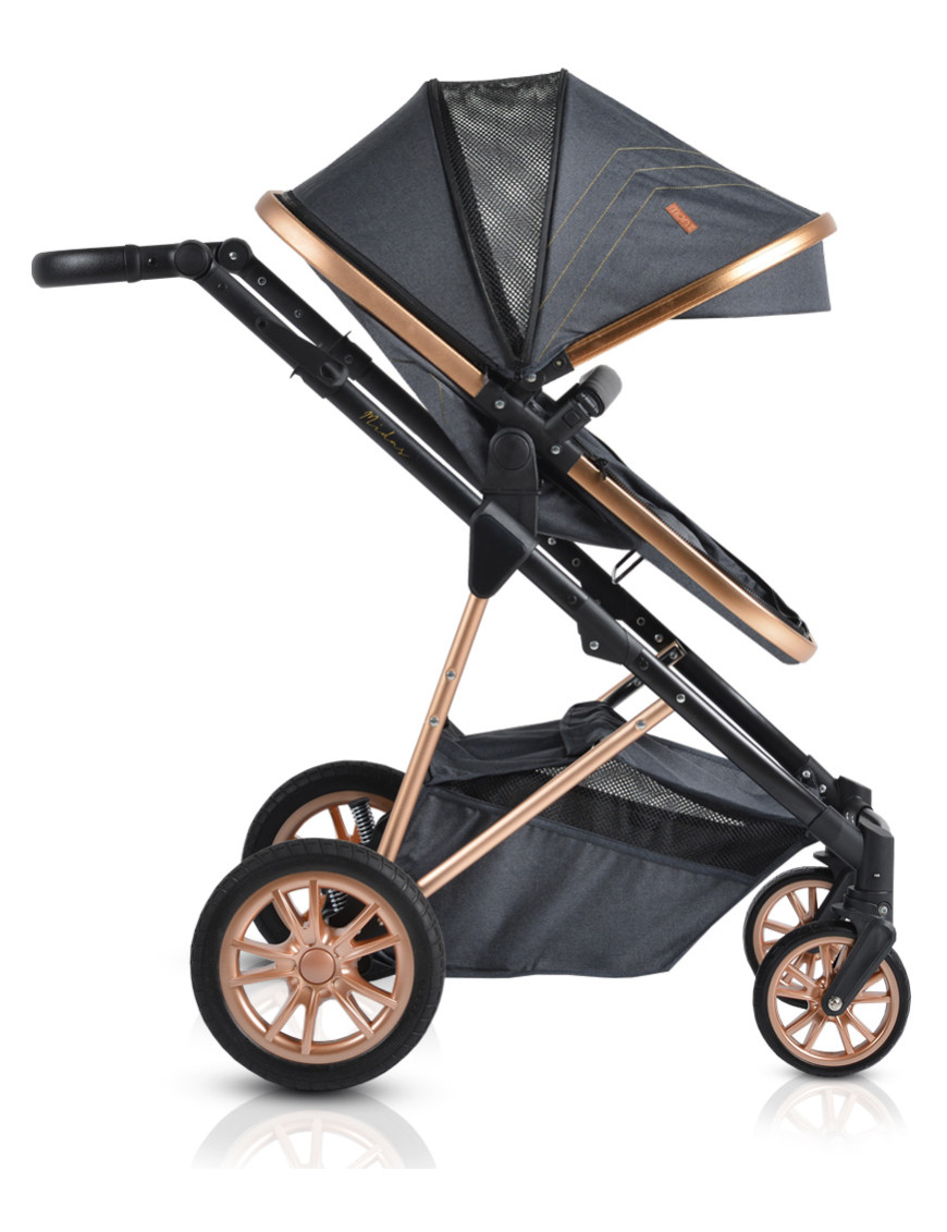 Комбинирана детска количка Midas черен