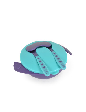 Купа с лъжица и вилица Jelly син F1730 2